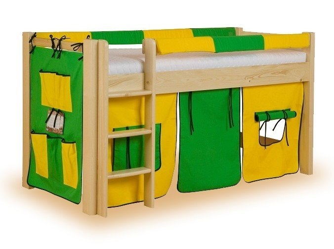 Dětská postel s domečkem - zvýšené jednolůžko LUCAS
