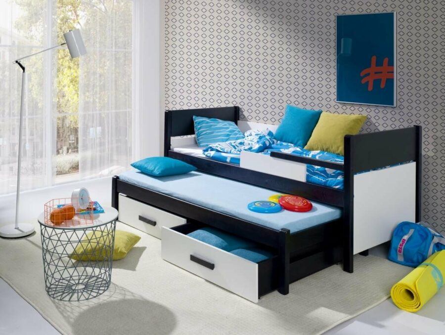 Dětská postel s přistýlkou a úložným prostorem Daniel