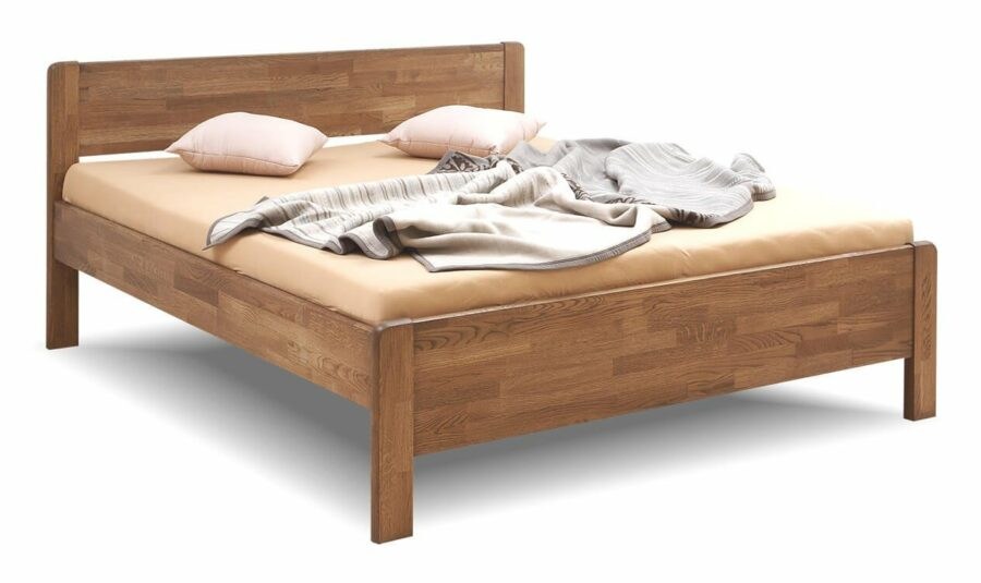 Zvýšená postel dvoulůžko z masivu Sofi-oblá