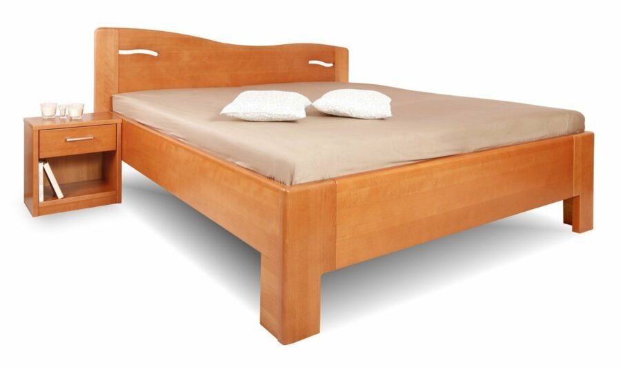 Vysoká manželská postel z masivu  K-DESIGN 2