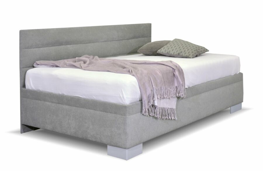 Čalouněná postel Niobe s bočním čelem a úložným prostorem