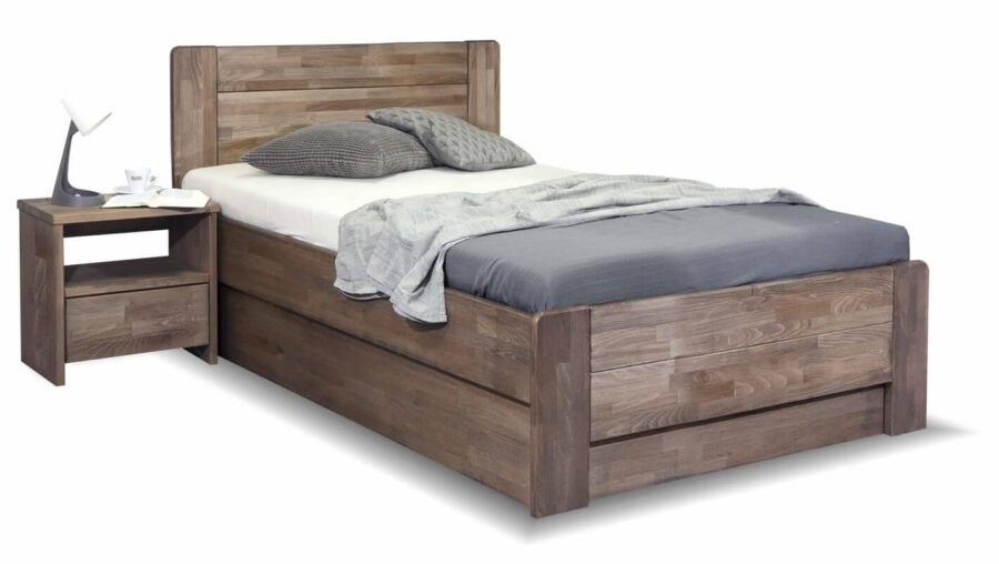 Dřevěná postel jednolůžko s úložným prostorem ARION 2