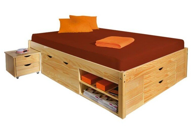 Manželská postel s úložným prostorem IA8803