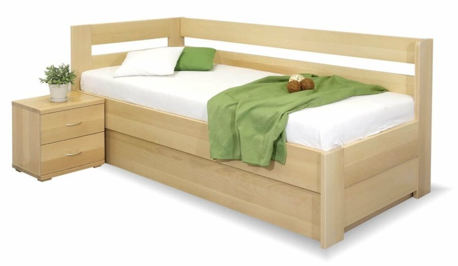 Rohová postel s úložným prostorem Valentin-Levá