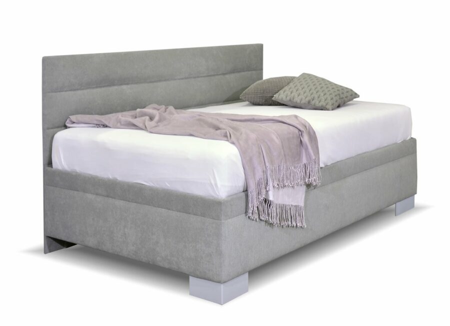Čalouněná postel Niobe s bočním čelem a úložným prostorem