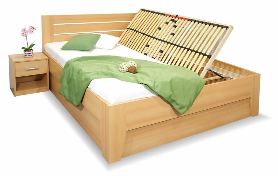 Rozšířená postel dvoulužko s úložným prostorem CANARIA 200x200