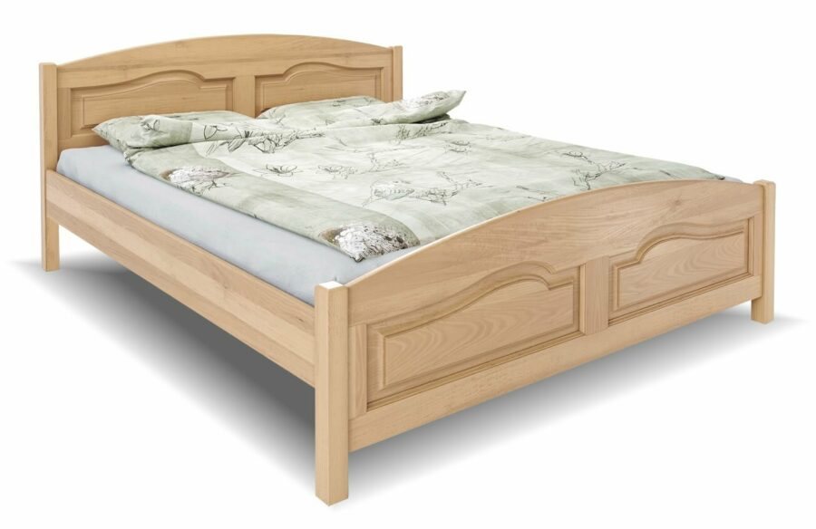 Vysoká dřevěná buková postel VANESA