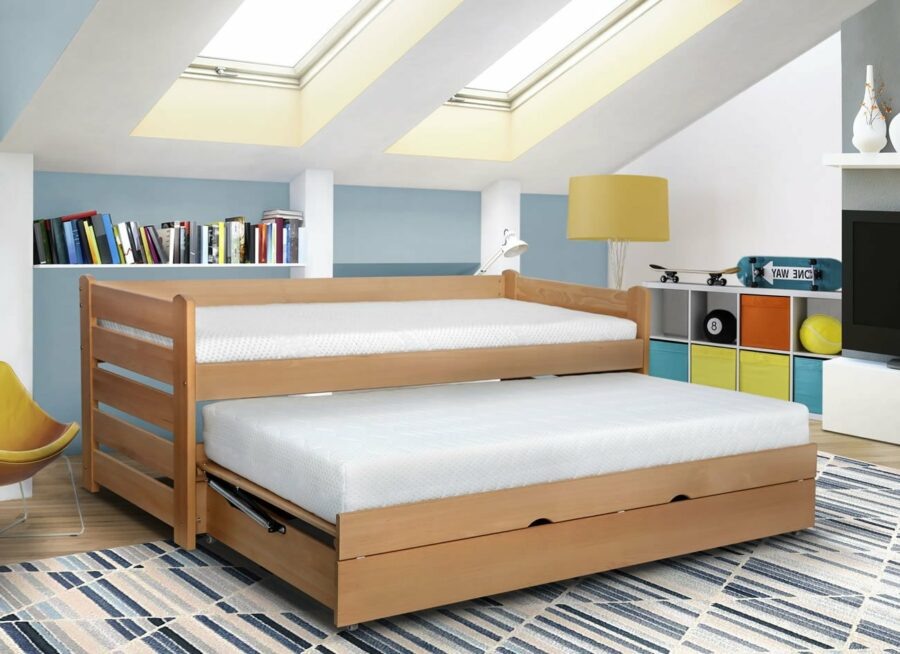 Rozkládací postel s úložným prostorem Doublemax 90x200