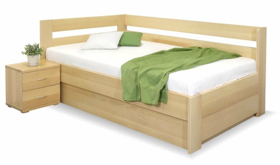 Rohová postel s úložným prostorem Valentin-Levá